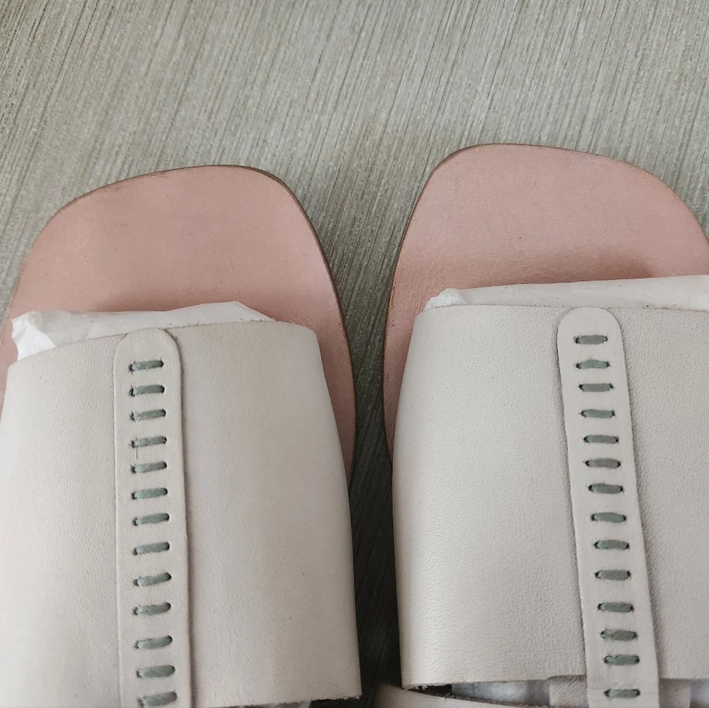 FREE PEOPLE Long Weekend Sandals ~Off White **NEW - Picture 5 of 10